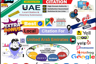 build 200 uae local citations for local SEO