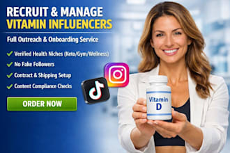 find and onboard vitamin influencers for your supplement campaign