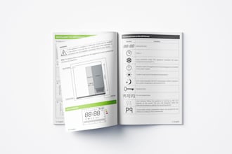 design user manual booklet or instructional guide