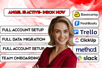 setup project on basecamp trello slack freshbook clickup method crm monday crm
