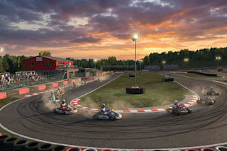 do 3d kart race design, 3d kart race track modelling, 3d sim race circuit