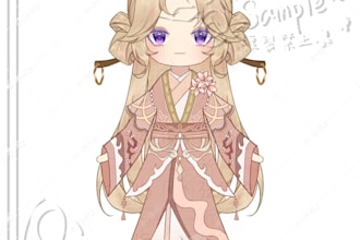design a high quality chibi live2d character
