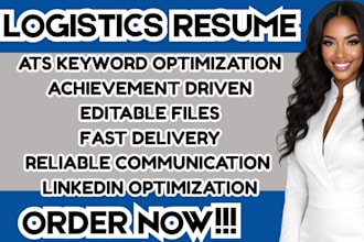write ats logistics, warehouse, procurement, transport, supply chain resume