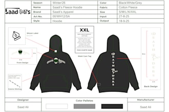 create factory ready tech pack for your clothing and bags