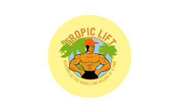 design awesome physical tropical fitness logo