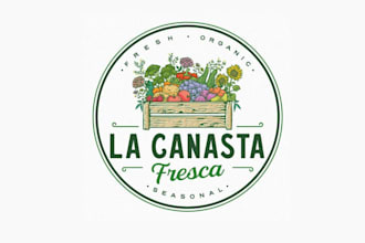 design eye catching colorful produce logo
