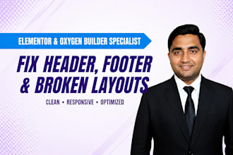 fix wordpresss header issues, footer issues with in 24 hours