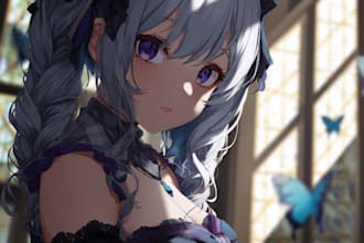 draw a professional anime illustration