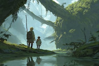 create environment concept art and illustration