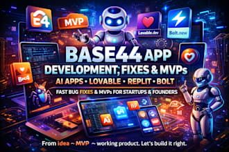 base44 app, base44 fix, base44 mvp, lovable dev, ai app replit bolt new lovable