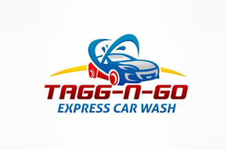 design classic super car wash logo