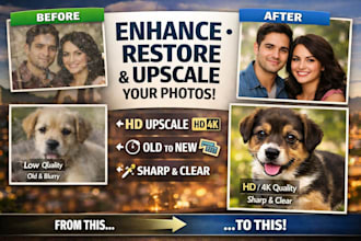 enhance restore and upscale low quality photos