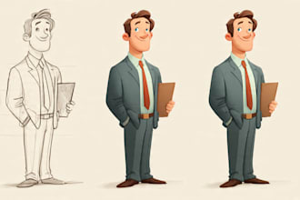 draw a cartoon illustration