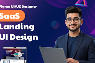 design high converting saas landing page UI in figma