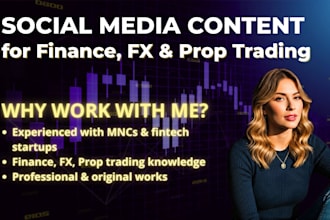 do social media content for finance, trading, fintech