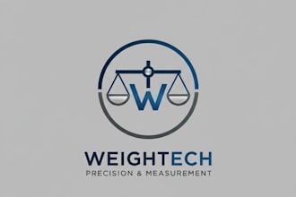 design a professional and reliable weighing machine company logo