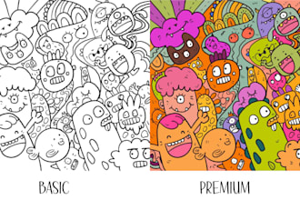 draw unique hand drawn doodles for your brand