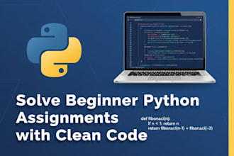 solve beginner python assignments with clean code and fast delivery
