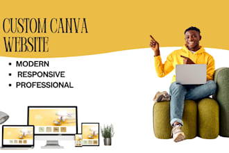 design a modern canva website or landing page