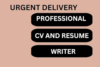 write a modern CV and resume