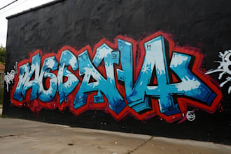 draw graffiti character design and illustration