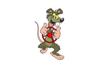 create mascot automotive brand logo for rat rod universe