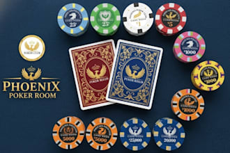 design professional poker chips and poker logo for your brand