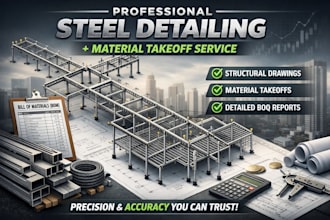 do professional steel detailing, material takeoff and boq service