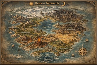 design a fantasy world map for your book or game