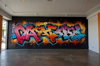 create custom graffiti art designs murals and wall arts