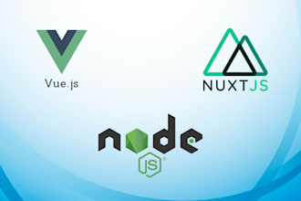 design and build fast responsive website using vue nuxt
