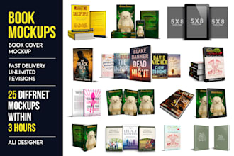 do book mockup, 3d book mockup, ebook cover mockup, 25 3d mockups in 3 hours
