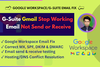 fix google workspace email not sending or receiving issues