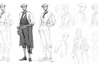 draw character design in sketch