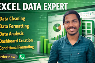 do excel data cleaning, splitting, formating and analysis