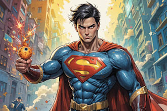 create scifi, fantasy, superhero character design