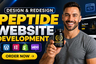 design supplement website supplement store shopify store peptide website private
