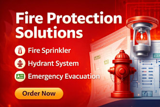 design emergency evacuation, fire sprinkler, hydrant system