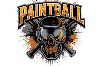 custom paintball logo design for teams, brands and esports