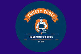 make minimalist home repair, remodeling handyman logo