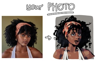 draw a custom stylized portrait