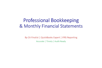do bookkeeping and prepare monthly financial statements