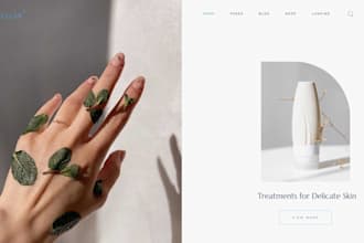 design cosmetic website, salon website, fashion website, beauty website