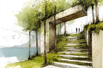 illustrate cityscape, architecture, landscape for you