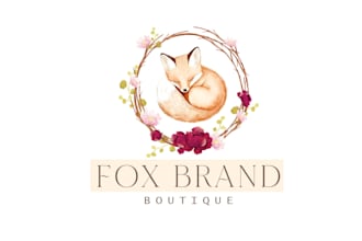 design whimsical fox logo