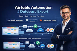 setup airtable database, softr, zapier expert, airtable, airtable automation