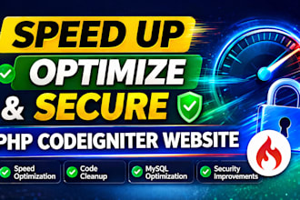 speed up PHP codeigniter website and improve performance fast