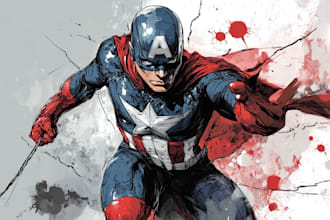 do superhero comic artwork and book