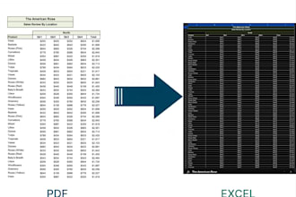 covert pdf to excel