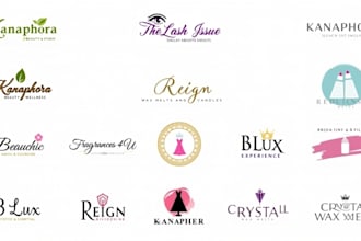 do watercolor feminine logo for eyelashes boutique cosmetics lipgloss candles